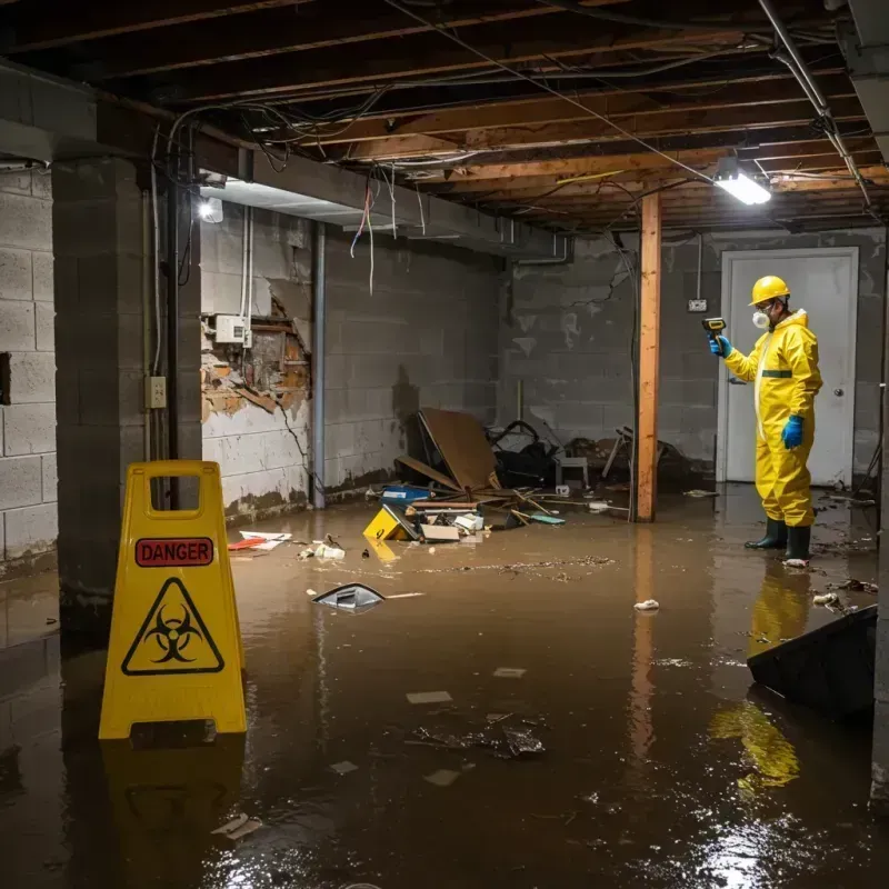 Flooded Basement Electrical Hazard in Butte, AK Property